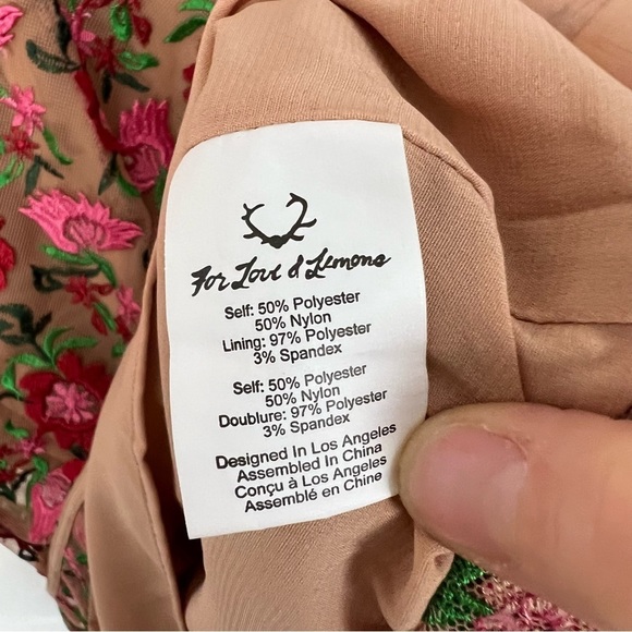 For Love and Lemons floral Embroidery Midi Dress S - Picture 9 of 10